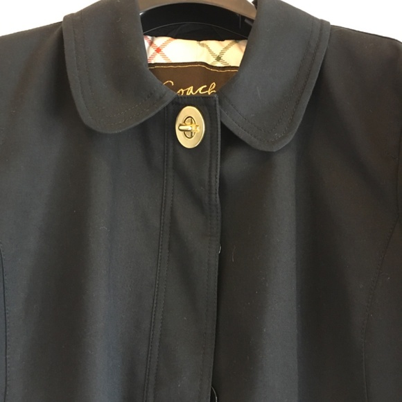 Coach Turnlock Walker Coat in Black - Picture 2 of 8